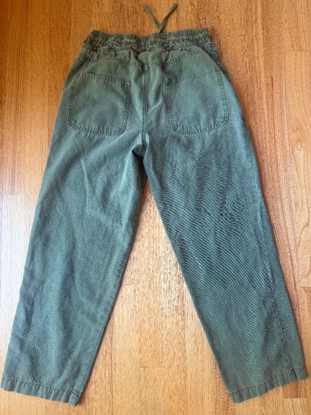 Aerie Two Pocket Drawstring Pull On Utility Pants Olive Green XS comfy soft
